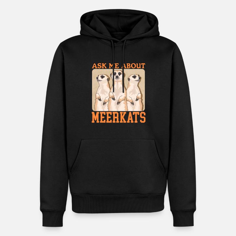 Erdmännchen Lustiges Erdmännchen Geschenk - Männer Premium Bio Hoodie - Schwarz