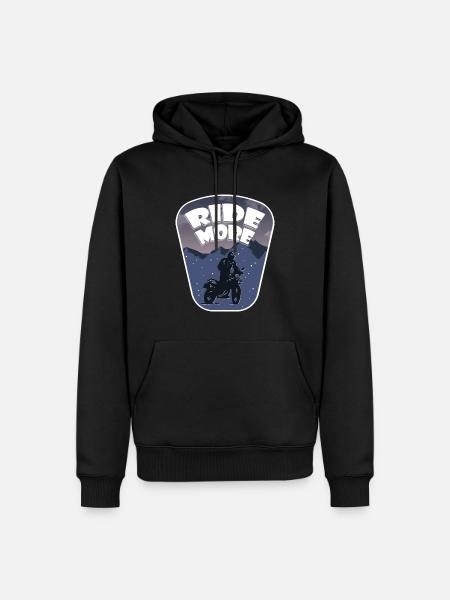 Ride More - Motorcycle - Men’s Premium Organic Hoodie - black