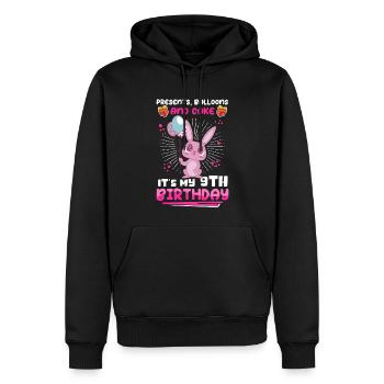 9e idée de cadeau d’anniversaire cadeau de 9 ans - Sweat à capuche Premium bio Homme - noir - Devant - Nico (187cm)