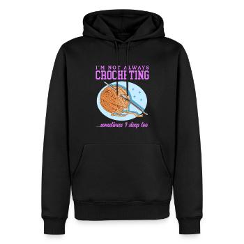 Crochet Crochet Crochet fil Crochet cadeau - Sweat à capuche Premium bio Homme - noir - Devant - Nico (187cm)