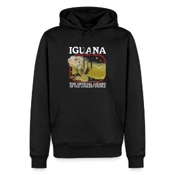 Leguan Eidechse Reptilien Leguane Geschenk - Männer Premium Bio Hoodie - Schwarz - Vorne - Nico (187cm)