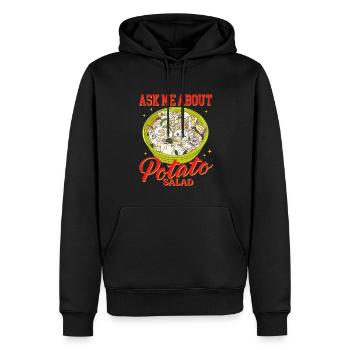 Salade de pommes de terre Salade de pommes de terre cadeau - Sweat à capuche Premium bio Homme - noir - Devant - Nico (187cm)