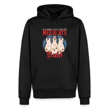 Suricate famille drôle suricate cadeau - Sweat à capuche Premium bio Homme - noir - Devant - Nico (187cm)