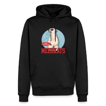 Suricate Drôle Cadeau de Suricate - Sweat à capuche Premium bio Homme - noir - Devant - Nico (187cm)