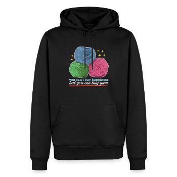 Crochet Crochet fil Crochet Crochet cadeau - Sweat à capuche Premium bio Homme - noir - Devant - Nico (187cm)