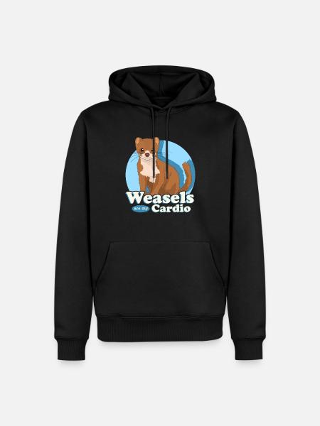 Wiesel Mauswiesel Zwergwiesel Geschenk - Männer Premium Bio Hoodie - Schwarz