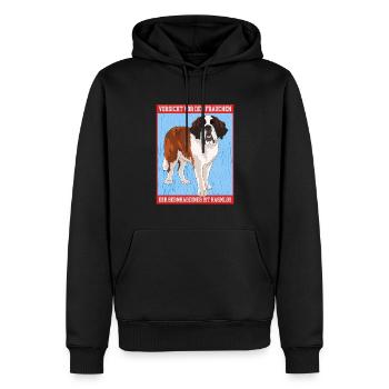Bernhardiner Frauchen St. Bernhardshund Geschenk - Männer Premium Bio Hoodie - Schwarz - Vorne - Nico (187cm)