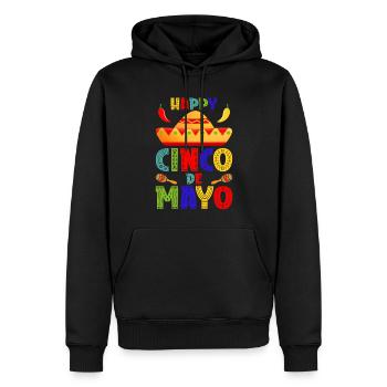 Cinco De Mayo | Cadeau Fiesta mexicain - Sweat à capuche Premium bio Homme - noir - Devant - Nico (187cm)