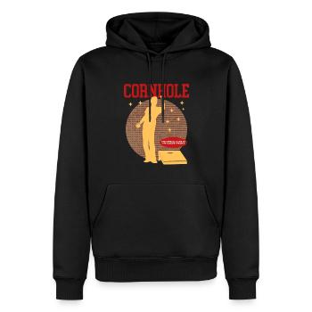 Cornhole Player Bean Bag Blind Hole Cadeau - Sweat à capuche Premium bio Homme - noir - Devant - Nico (187cm)