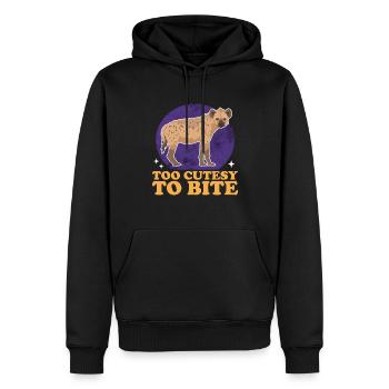 Hyäne Tüpfelhyäne Hyänen Geschenk - Männer Premium Bio Hoodie - Schwarz - Vorne - Nico (187cm)