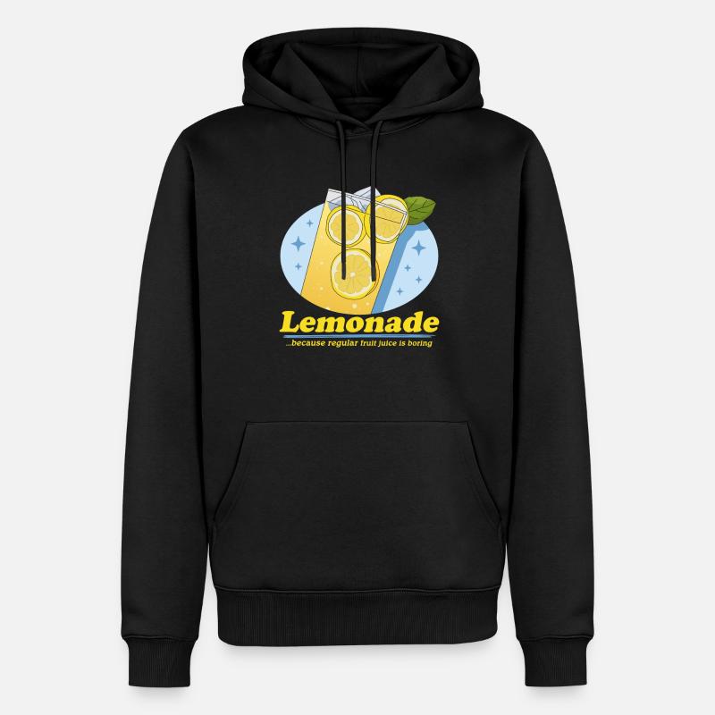 Limonade Brause Zitronen Limonade Geschenk - Männer Premium Bio Hoodie - Schwarz