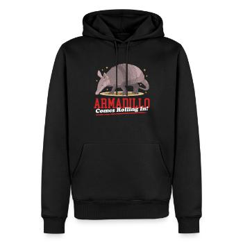 Tatou neuf-cravate tatous cadeau - Sweat à capuche Premium bio Homme - noir - Devant - Nico (187cm)