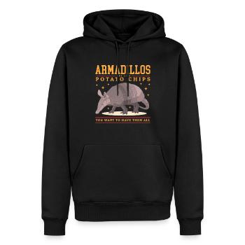 Tatou drôle à neuf bandes tatous cadeau - Sweat à capuche Premium bio Homme - noir - Devant - Nico (187cm)
