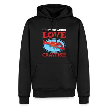 Crayfish Noble Crayfish Seafood Gift - Men’s Premium Organic Hoodie - black - Front - Nico (187cm)
