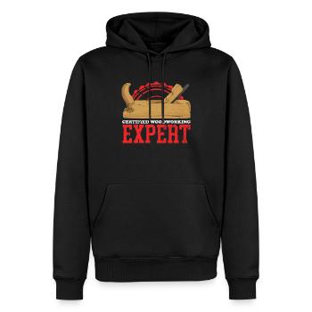 Travail du bois artisanat charpentier charpentier cadeau - Sweat à capuche Premium bio Homme - noir - Devant - Nico (187cm)
