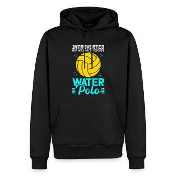 Wasserball Spieler Wasserballer Geschenk - Männer Premium Bio Hoodie - Schwarz - Vorne - Nico (187cm)