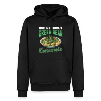 Casserole de haricots verts Casserole de haricots cadeau - Sweat à capuche Premium bio Homme - noir - Devant - Nico (187cm)