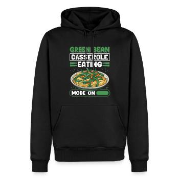 Cadeau de casserole de haricots verts - Sweat à capuche Premium bio Homme - noir - Devant - Nico (187cm)