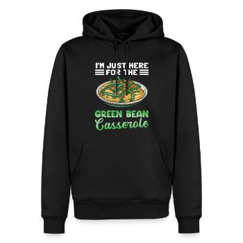 Cadeau de casserole de haricots verts - Sweat à capuche Premium bio Homme - noir - Devant - Nico (187cm)