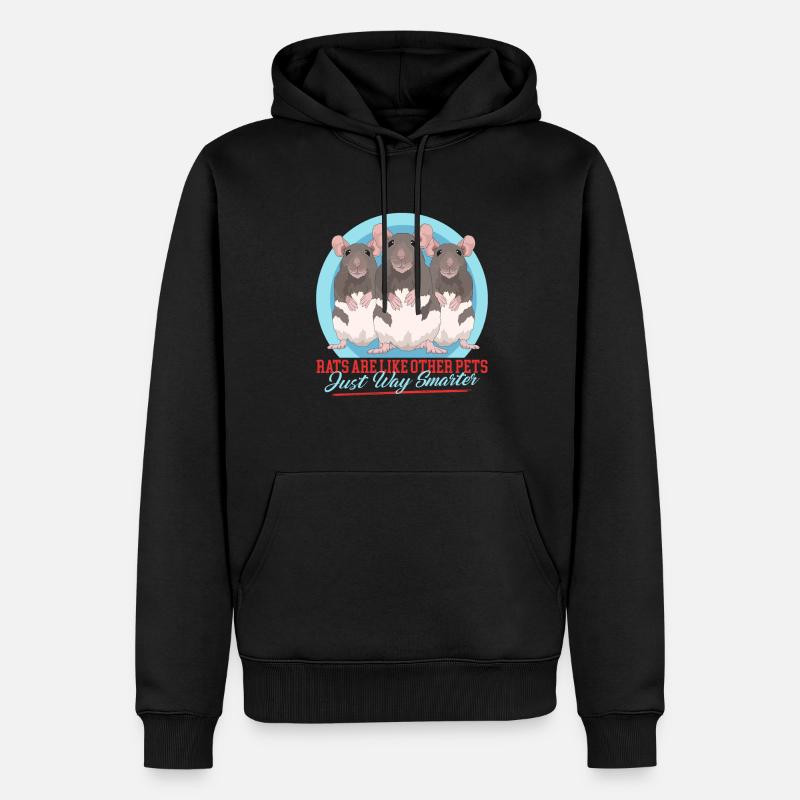 Rats, amant de Rat, propriétaire de Rat, cadeau - Sweat à capuche Premium bio Homme - noir