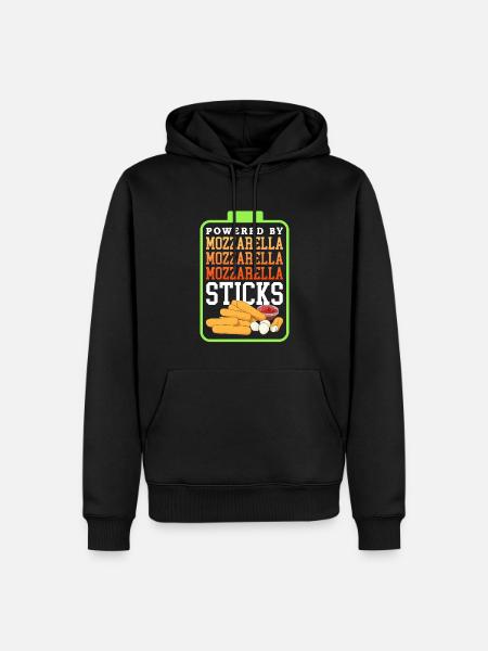 Mozzarella Sticks Cheese Lover Gift - Men’s Premium Organic Hoodie - black