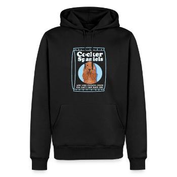 Cocker Épagneul | Cadeau d’épagneul cocker anglais - Sweat à capuche Premium bio Homme - noir - Devant - Nico (187cm)