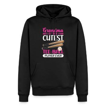 Tee Ball Grandma Tee-Ball T-Ball Teeball Geschenk - Männer Premium Bio Hoodie - Schwarz - Vorne - Nico (187cm)