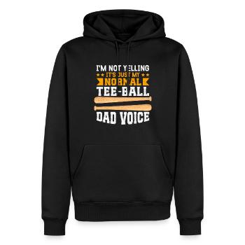 Tee Ball Dad Tee-Ball T-Ball Teeball Geschenk - Männer Premium Bio Hoodie - Schwarz - Vorne - Nico (187cm)