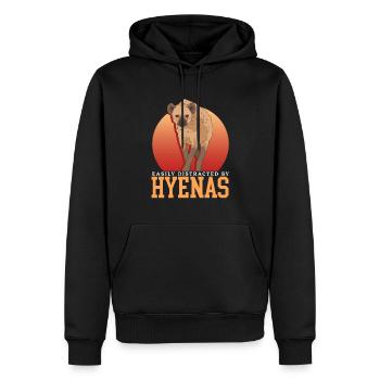 Hyène Hyène Cadeau Hyène Tachetée - Sweat à capuche Premium bio Homme - noir - Devant - Nico (187cm)
