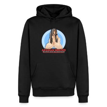 Lévrier afghan chien propriétaire de chien cadeau - Sweat à capuche Premium bio Homme - noir - Devant - Nico (187cm)