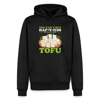 Tofu Vegan Bean Cheese Bean Curd Gift - Sweat à capuche Premium bio Homme - noir - Devant - Nico (187cm)