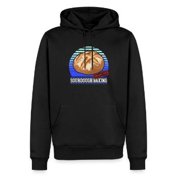 Pain au levain Pain au levain Cadeau - Sweat à capuche Premium bio Homme - noir - Devant - Nico (187cm)