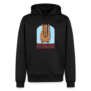 Quokka Kangaroos Cadeau de kangourou à queue courte - Sweat à capuche Premium bio Homme - noir - Devant - Nico (187cm)