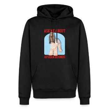 Cadeau de propriétaire de chien lévrier afghan - Sweat à capuche Premium bio Homme - noir - Devant - Nico (187cm)