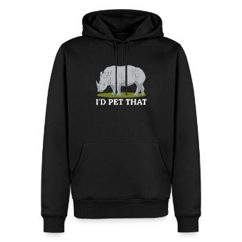 Nashorn Rhinozeros Nashörner Geschenk - Männer Premium Bio Hoodie - Schwarz - Vorne - Nico (187cm)