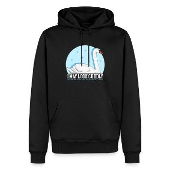 Swan Lover Swans Gift - Men’s Premium Organic Hoodie - black - Front - Nico (187cm)