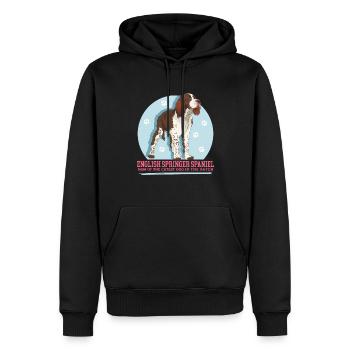 English Springer Spaniel Mom Geschenk - Männer Premium Bio Hoodie - Schwarz - Vorne - Nico (187cm)