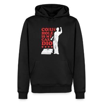 Cornhole Player Bean Bag Blind Hole Cadeau - Sweat à capuche Premium bio Homme - noir - Devant - Nico (187cm)