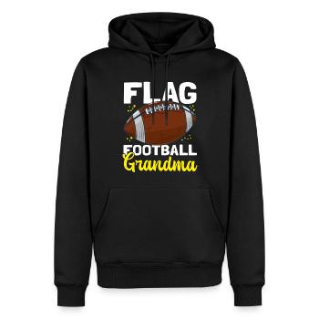 Flag Football Oma Spieler Footballer Geschenk - Männer Premium Bio Hoodie - Schwarz - Vorne - Nico (187cm)