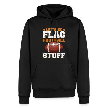 Flag Football Spieler Footballer Geschenk - Männer Premium Bio Hoodie - Schwarz - Vorne - Nico (187cm)