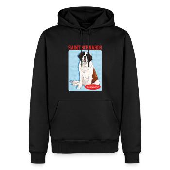 Bernhardiner Hunde St. Bernhardshund Geschenk - Männer Premium Bio Hoodie - Schwarz - Vorne - Nico (187cm)