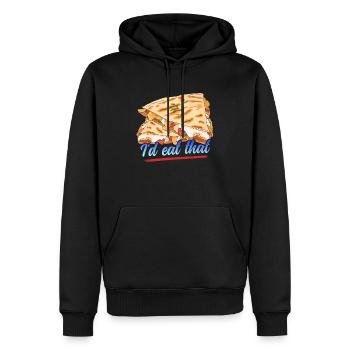 Quesadilla Tortilla Quesadillas Cadeau - Sweat à capuche Premium bio Homme - noir - Devant - Nico (187cm)
