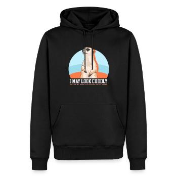 Suricate Cadeaux amusants de suricate - Sweat à capuche Premium bio Homme - noir - Devant - Nico (187cm)