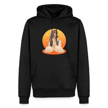 Afghanischer Windhund Hund Hundebesitzer Geschenk - Männer Premium Bio Hoodie - Schwarz - Vorne - Nico (187cm)