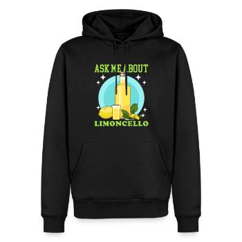 Liqueur de limoncello de citrons cadeau - Sweat à capuche Premium bio Homme - noir - Devant - Nico (187cm)