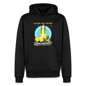 Limoncello Liqueur de citron cadeau - Sweat à capuche Premium bio Homme - noir - Devant - Nico (187cm)
