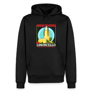 Limoncello Liqueur de citron Limoncellos Cadeau - Sweat à capuche Premium bio Homme - noir - Devant - Nico (187cm)
