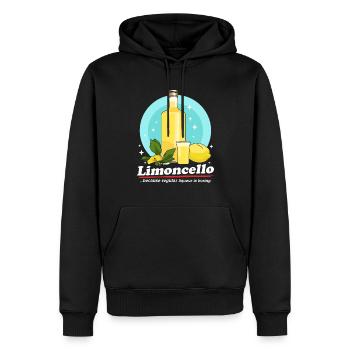 Limoncello Citrons Limoncellos Liqueur Cadeau - Sweat à capuche Premium bio Homme - noir - Devant - Nico (187cm)
