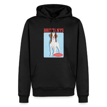 Brittany Epagneul Breton Vorstehhunde Geschenk - Männer Premium Bio Hoodie - Schwarz - Vorne - Nico (187cm)