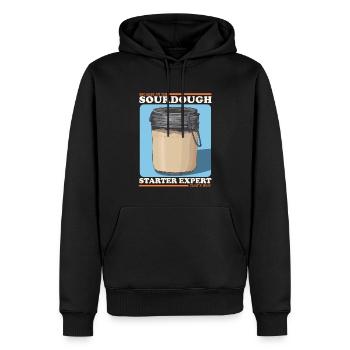 Sourdough Starter Expert Gift - Men’s Premium Organic Hoodie - black - Front - Nico (187cm)